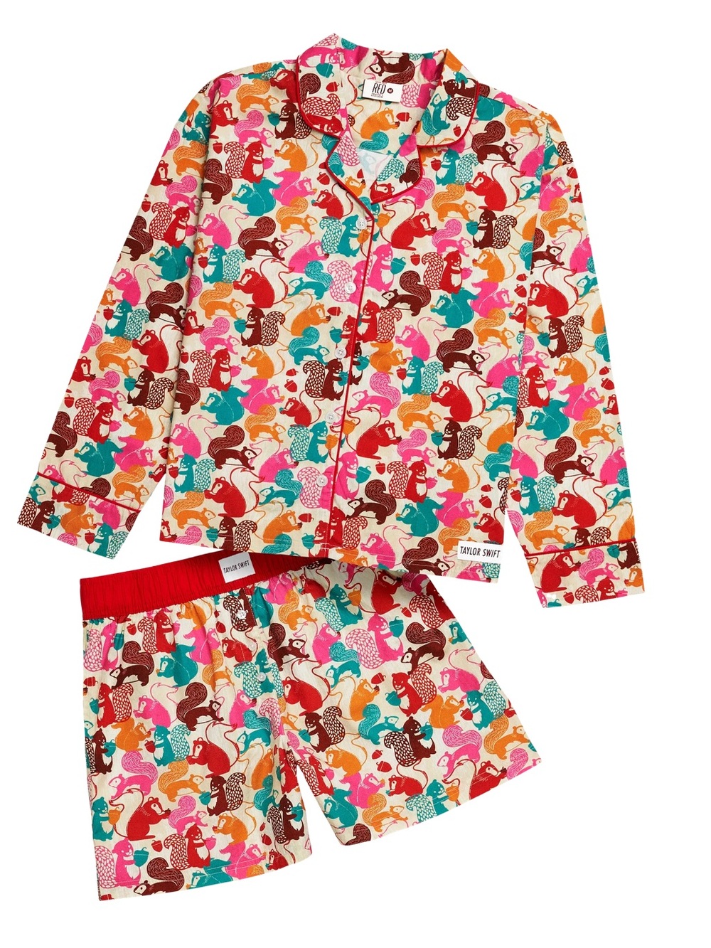 Taylor Swift “We Are Never Getting Back Together” Squirrel Red TV Pajama Set